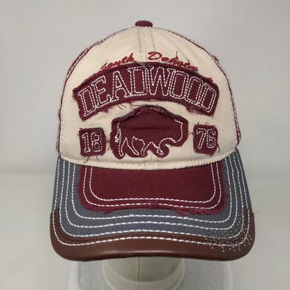 South Dakota Deadwood Strapback Hat Multi One Size 6 Panel Colorblock
