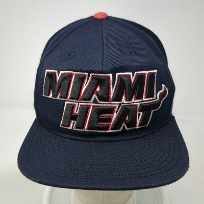 Miami Heat NBA Adidas Snapback Blue One Size Draft Cap Embroidered Flat Brim Hat