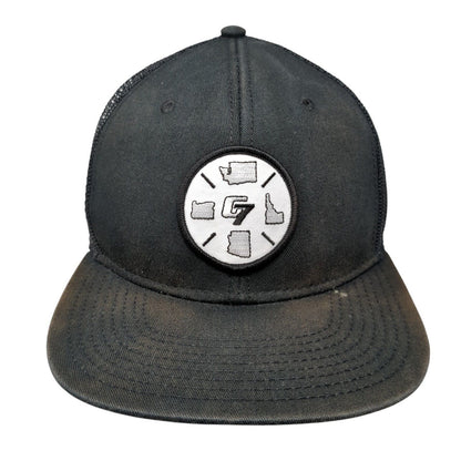 G7 Snapback Trucker Hat Black One Size Adjustable Mesh Back Otto Cotton