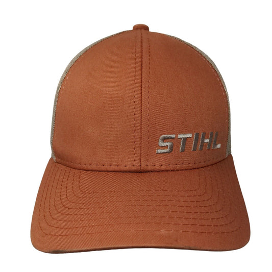 Stihl Men's Snapback Mesh Back Hat Orange Multicolor Embroidered Logo Official