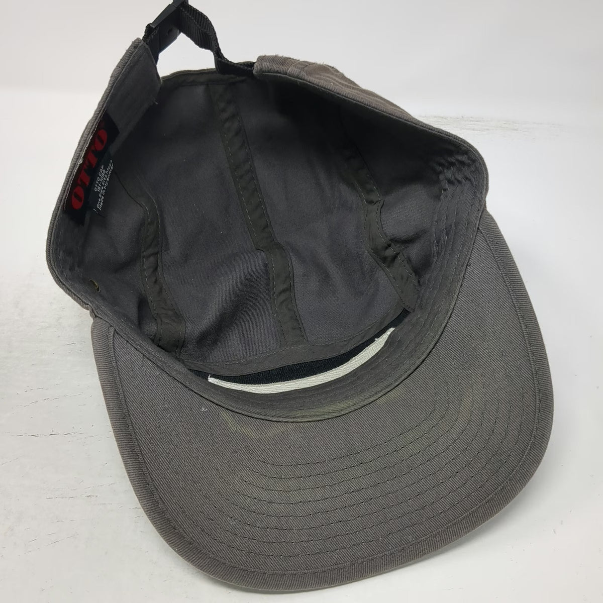 Otto Army Cap Gray One Size River Sports Jackson Hole Kayak Strapback Hat Patch