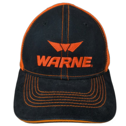 Warne Trucker Hat Black Orange One Size American Flag Mesh Contrast Stitching