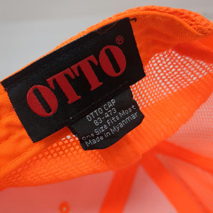 OTTO Trucker Hat Orange One Size Southern Yell Hog Wild Boar Mesh Snapback
