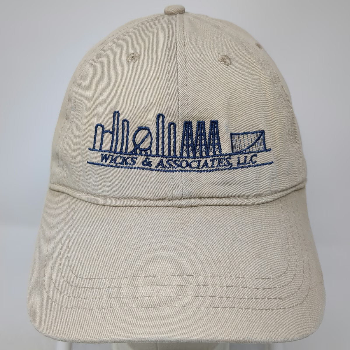 Cap America Wicks & Associates LLC Hat Beige OSFM Baseball Cap Slideback Logo