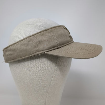 Legend Visor Beige One Size Transgroup Logo Strapback Made in USA Cotton Hat