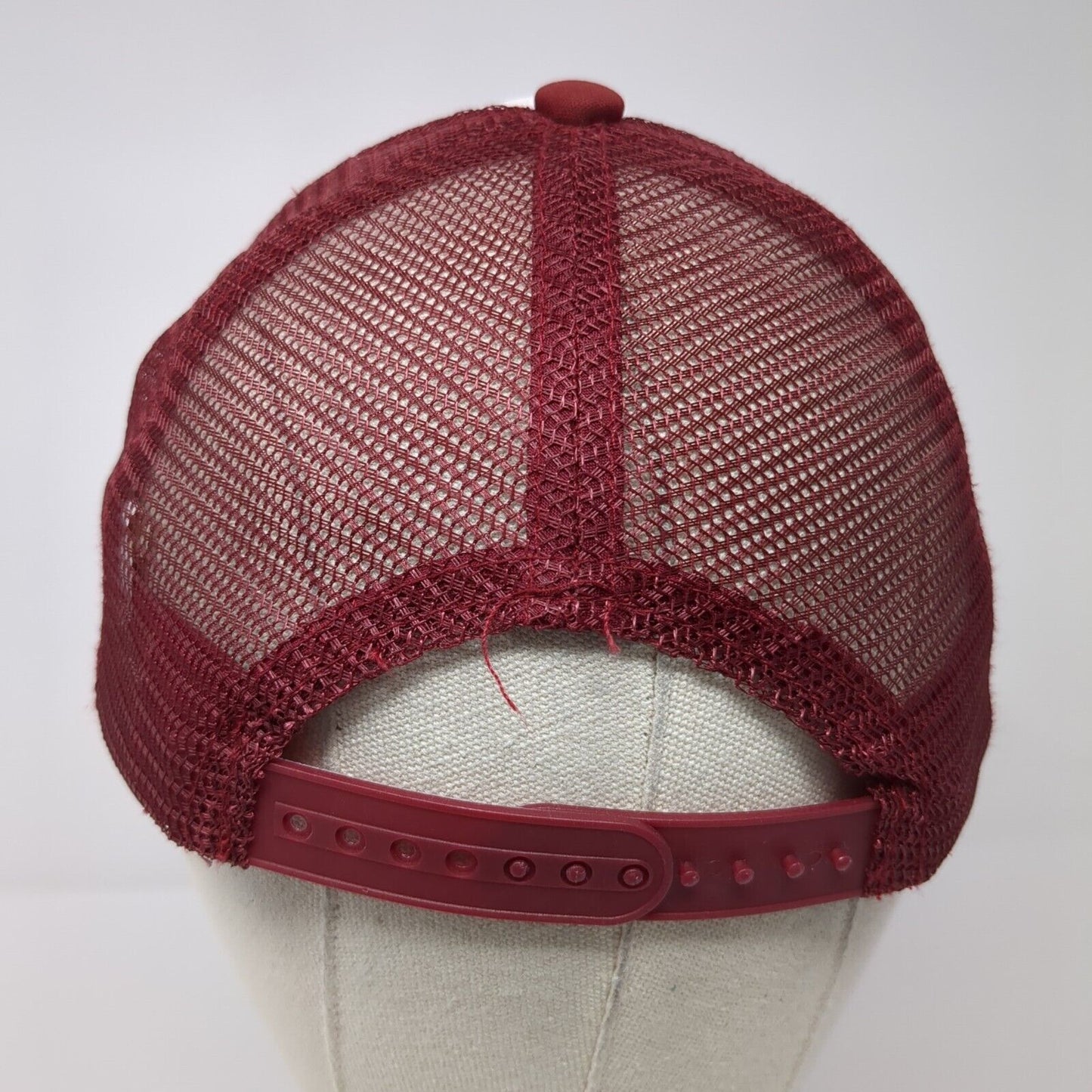 Isla Mujeres Snapback Trucker Hat Red OSFA Mesh Back Embroidered