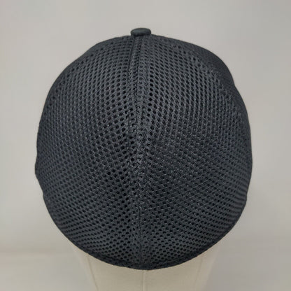 American Flag Shield Republic Fitted Trucker Hat Black M/L 39Thirty New Era