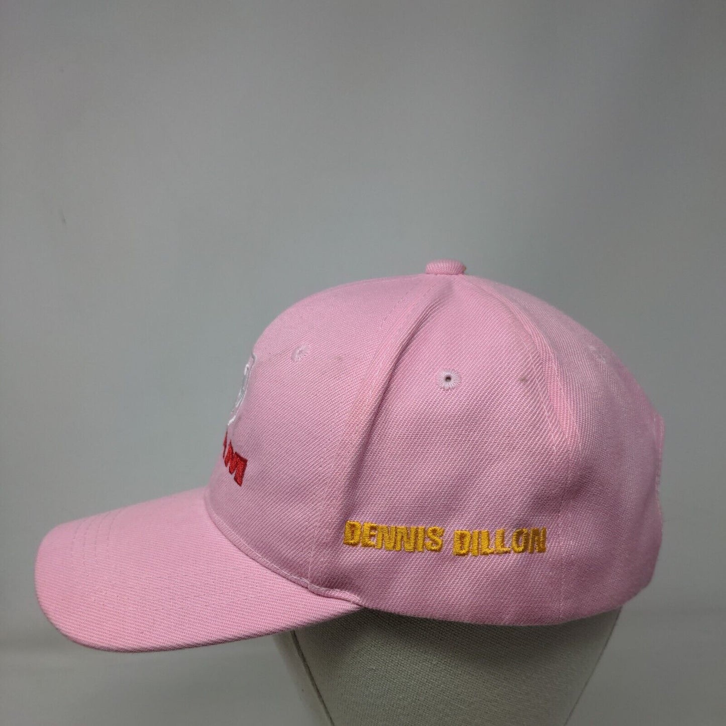 RAM Dennis Dillon Strapback Hat Pink One Size Adjustable Embroidered