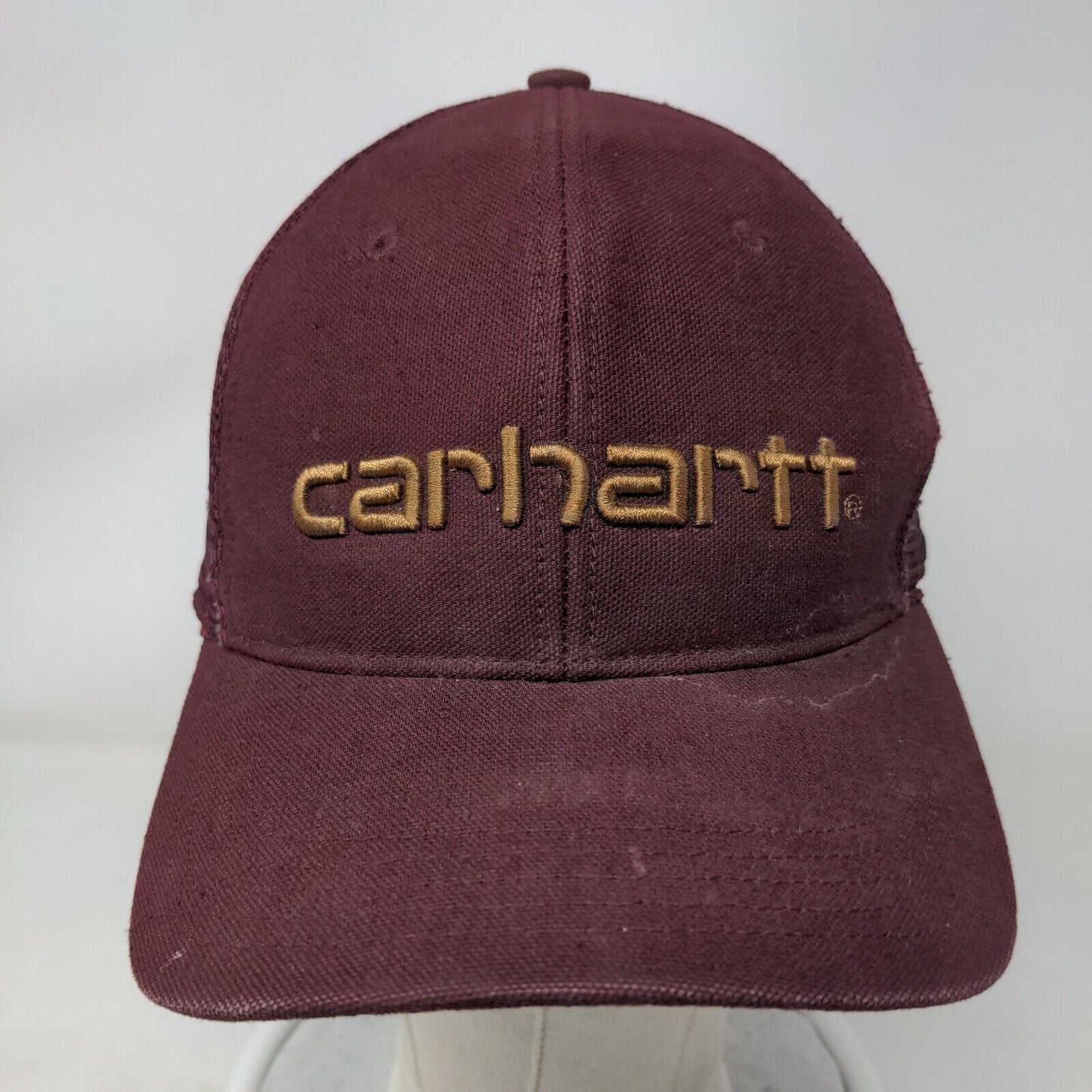 Carhartt Snapback Mesh Back Trucker Hat Red OSFA Embroidered 6 Panel