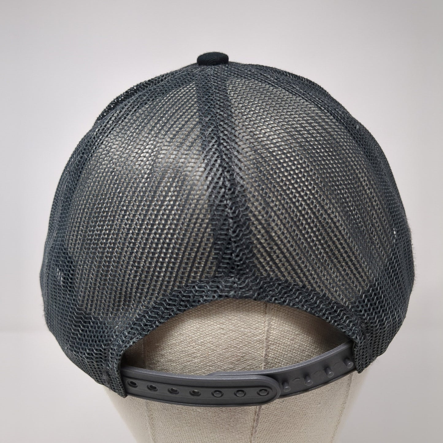 Icon Snapback Mesh Back Trucker Hat Black Patch Logo Poly Cotton Blend