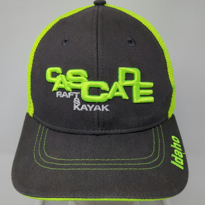 Vie Trucker Hat Gray Green One Size Idaho Payette River Raft Kayak Embroidery
