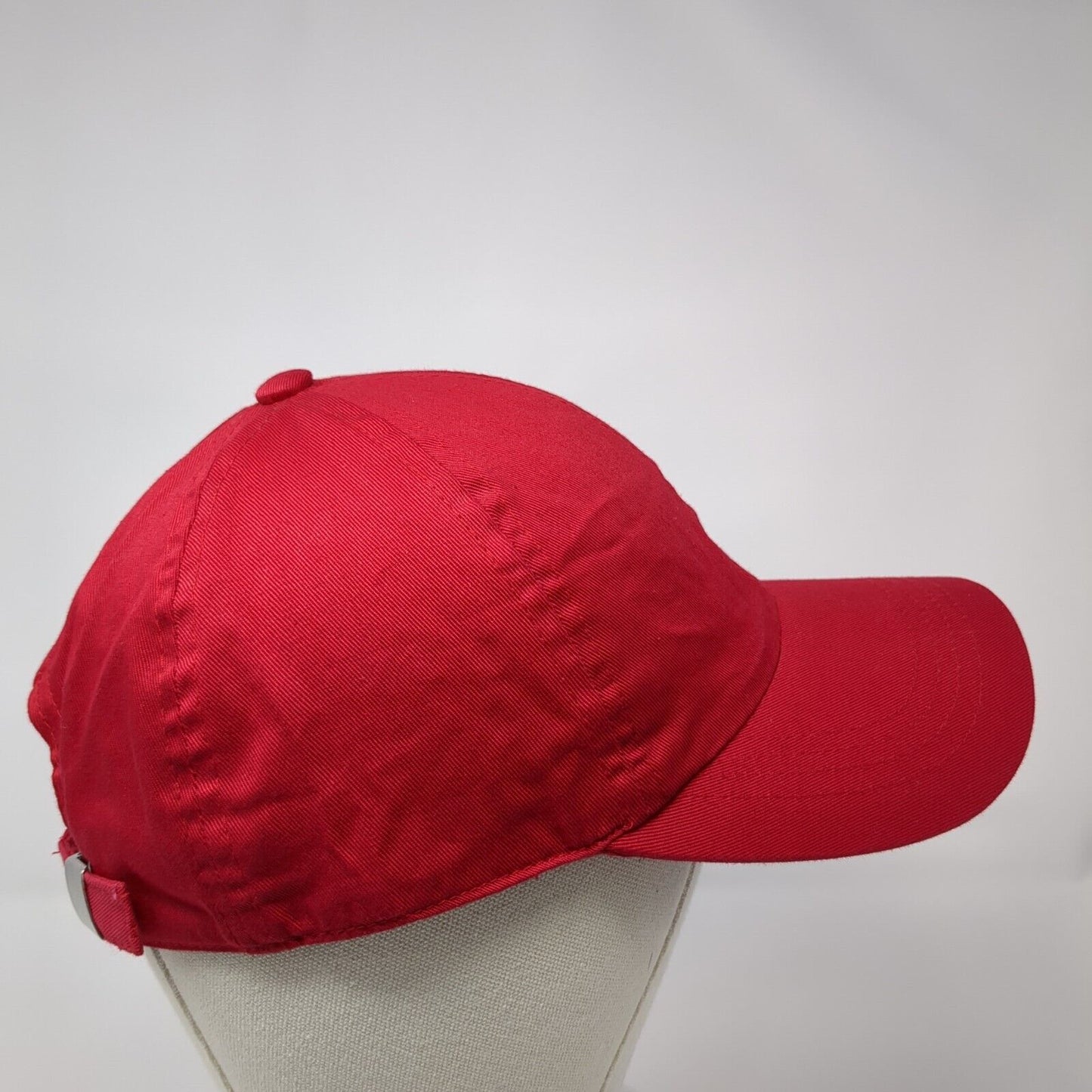 North Crest Slideback Hat Red One Size Adjustable Vented Holes 6 Panel Blank
