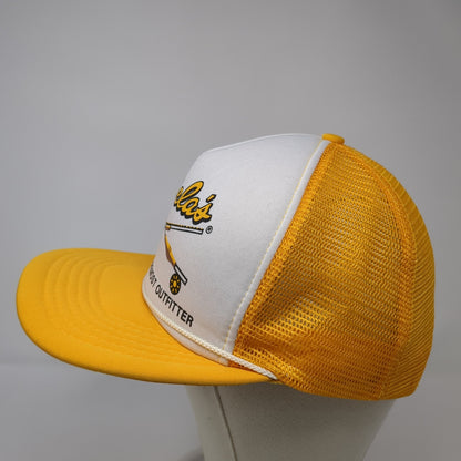Cabela's World's Foremost Outfitter Trucker Hat Yellow OS Adjustable Mesh Back