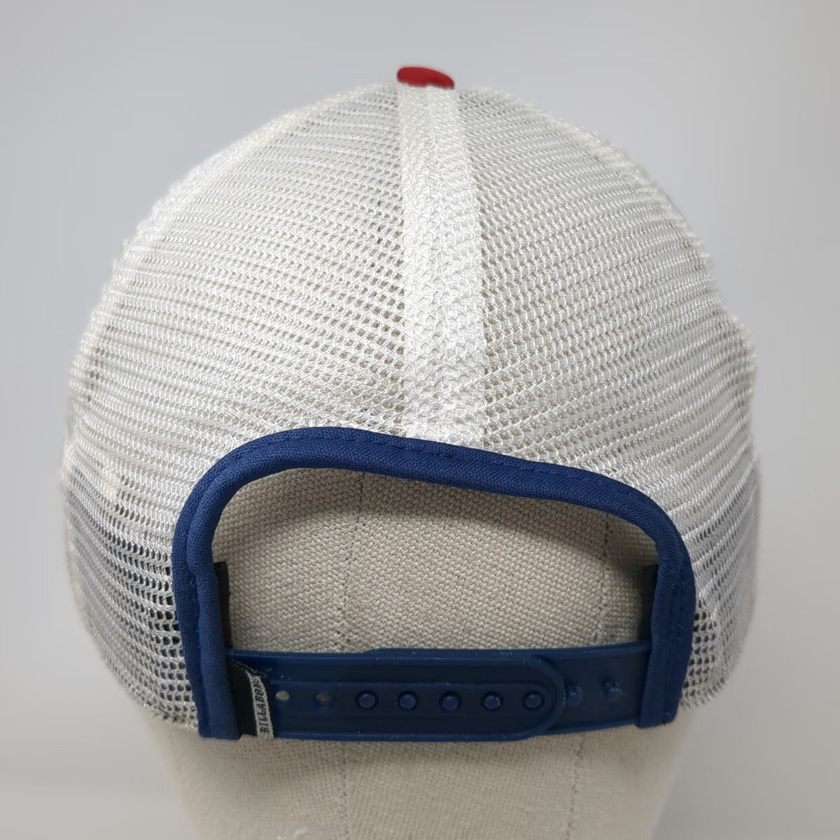 Billabong Trucker Hat Blue White Red One Size Striped Mesh Snapback Foam Front