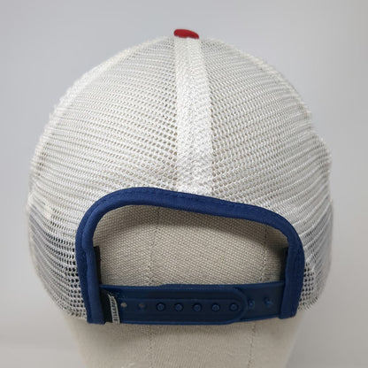 Billabong Trucker Hat Blue White Red One Size Striped Mesh Snapback Foam Front