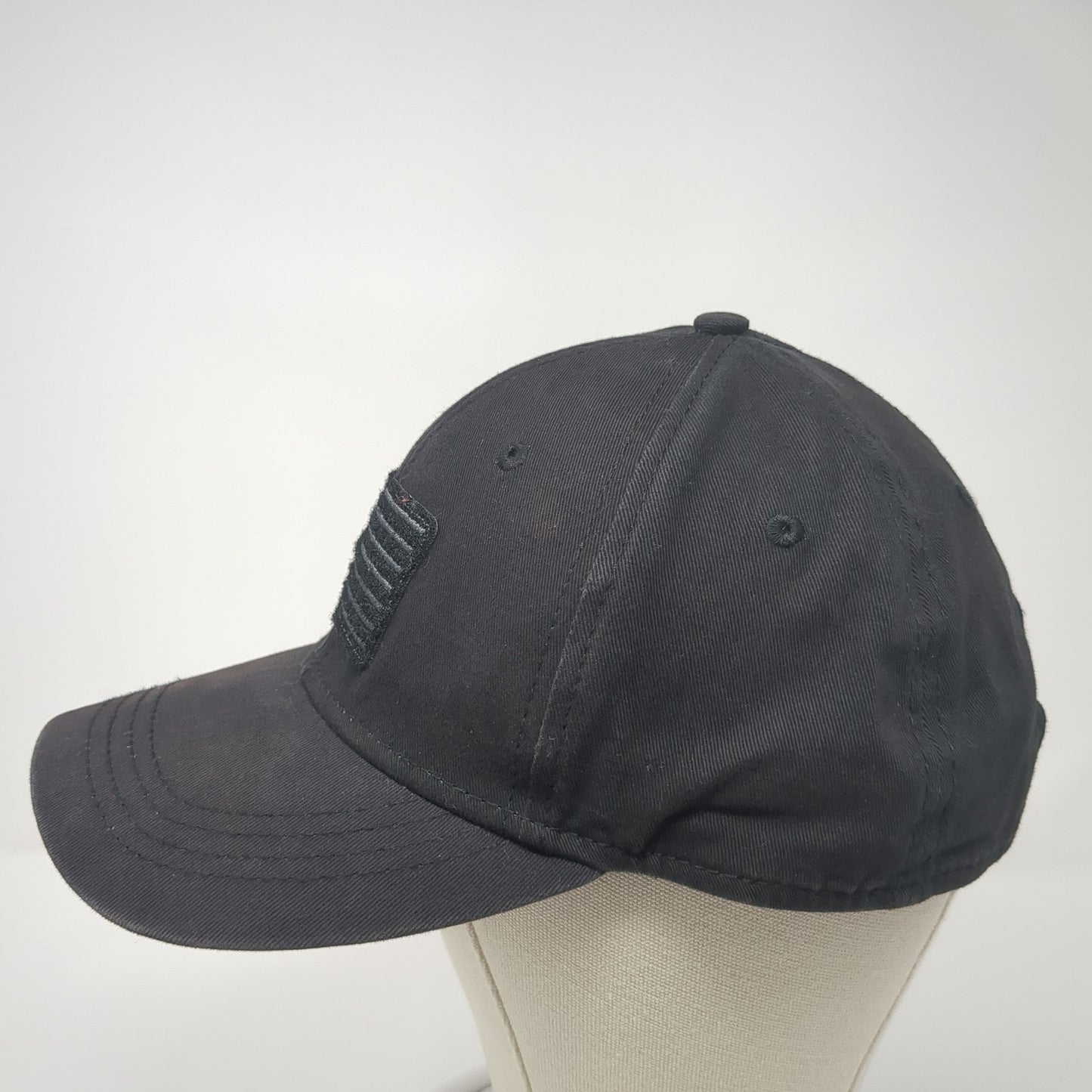 American Flag Snapback Hat Black One Size Adjustable Solid H3 Headwear