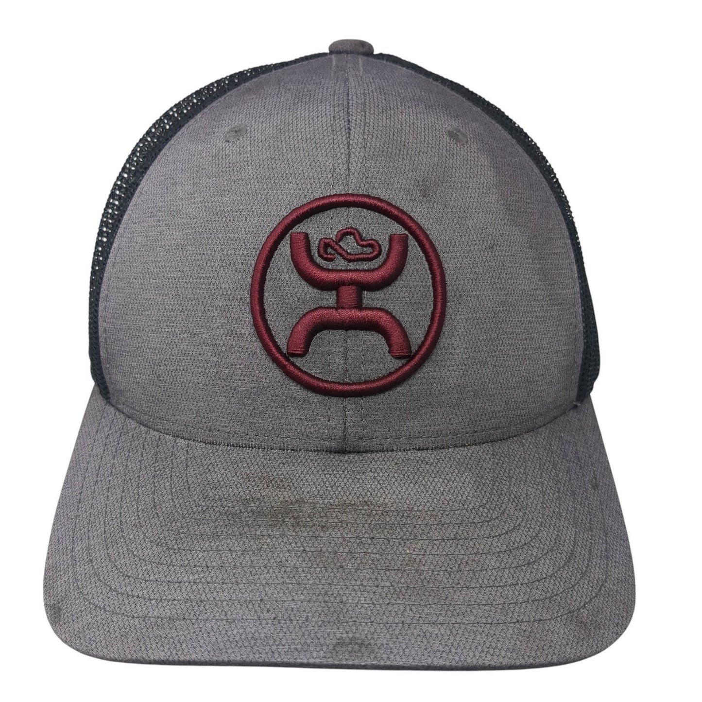Get Your Hooey Snapback Mesh Back Trucker Hat Gray One Size Embroidered