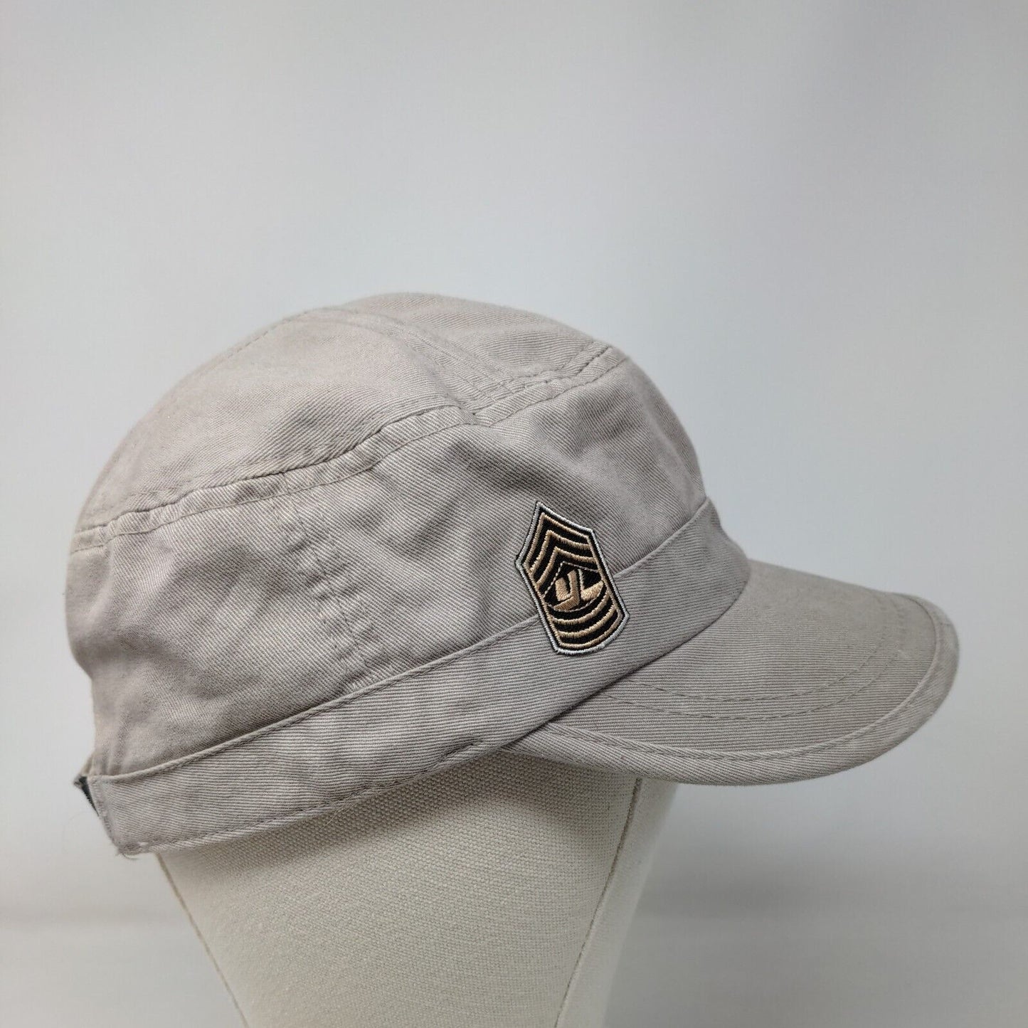 Alternative Strapback Cadet Army Cap Hat Tan One Size Embroidered