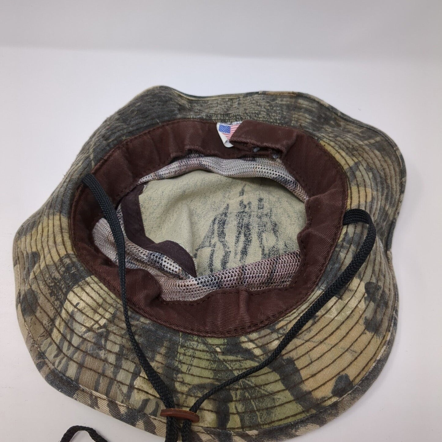 Unbranded Bucket Hat Camo Medium Chin Strap Foldable Mesh Trim Hunting