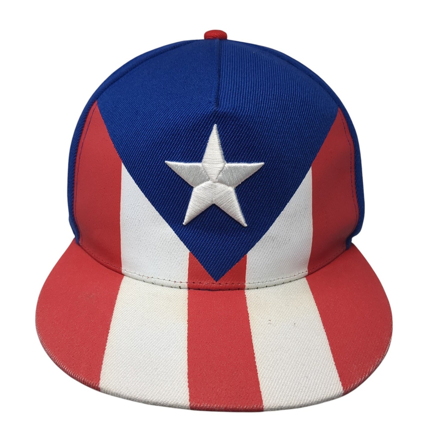 Puerto Rico Flag Boricua Snapback Cap Multicolor One Size Adjustable Patriotic