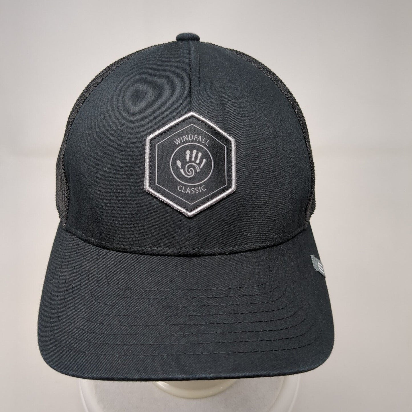Windfall Classic Snapback Trucker Hat Black OSFA Mesh Back Flexfit