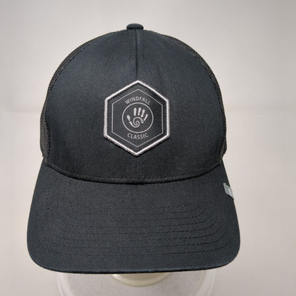 Windfall Classic Snapback Trucker Hat Black OSFA Mesh Back Flexfit