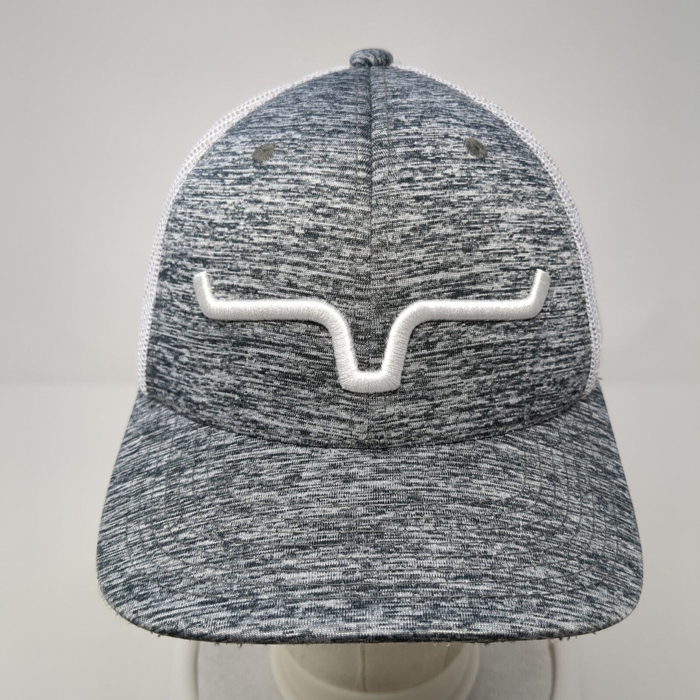 Kimes Ranch Snapback Mesh Back Trucker Hat Gray One Size Embroidered