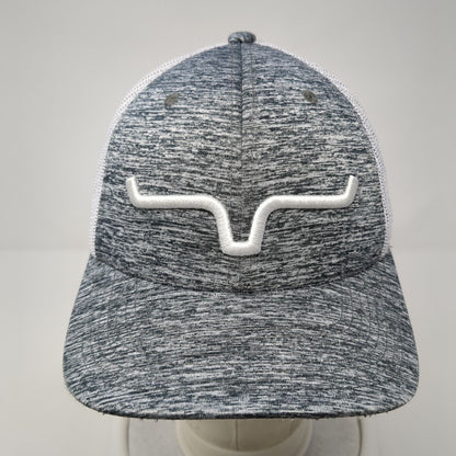 Kimes Ranch Snapback Mesh Back Trucker Hat Gray One Size Embroidered