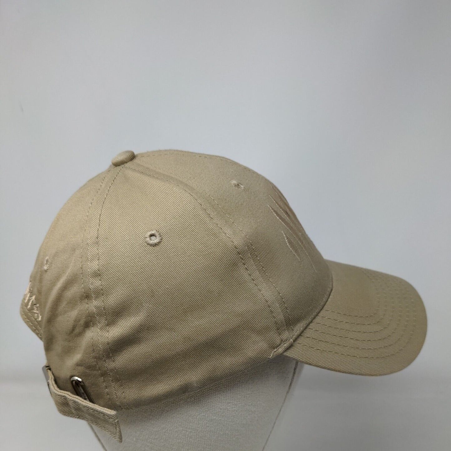 Unbranded Slideback Hat Tan OSFM Embroidered Adjustable Vent Holes