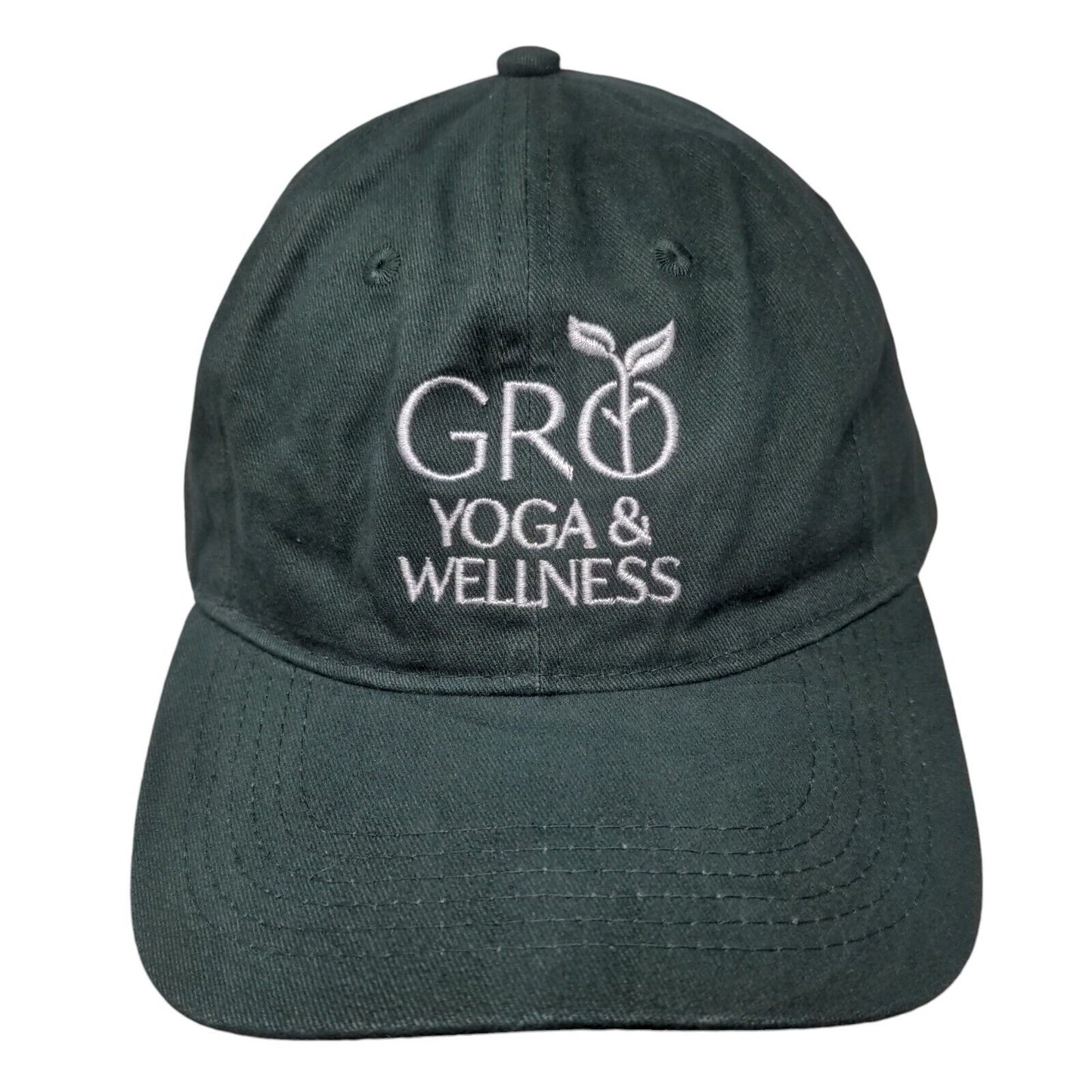 Gro Yoga & Wellness Slideback Hat Green One Size Embroidered Port & Company