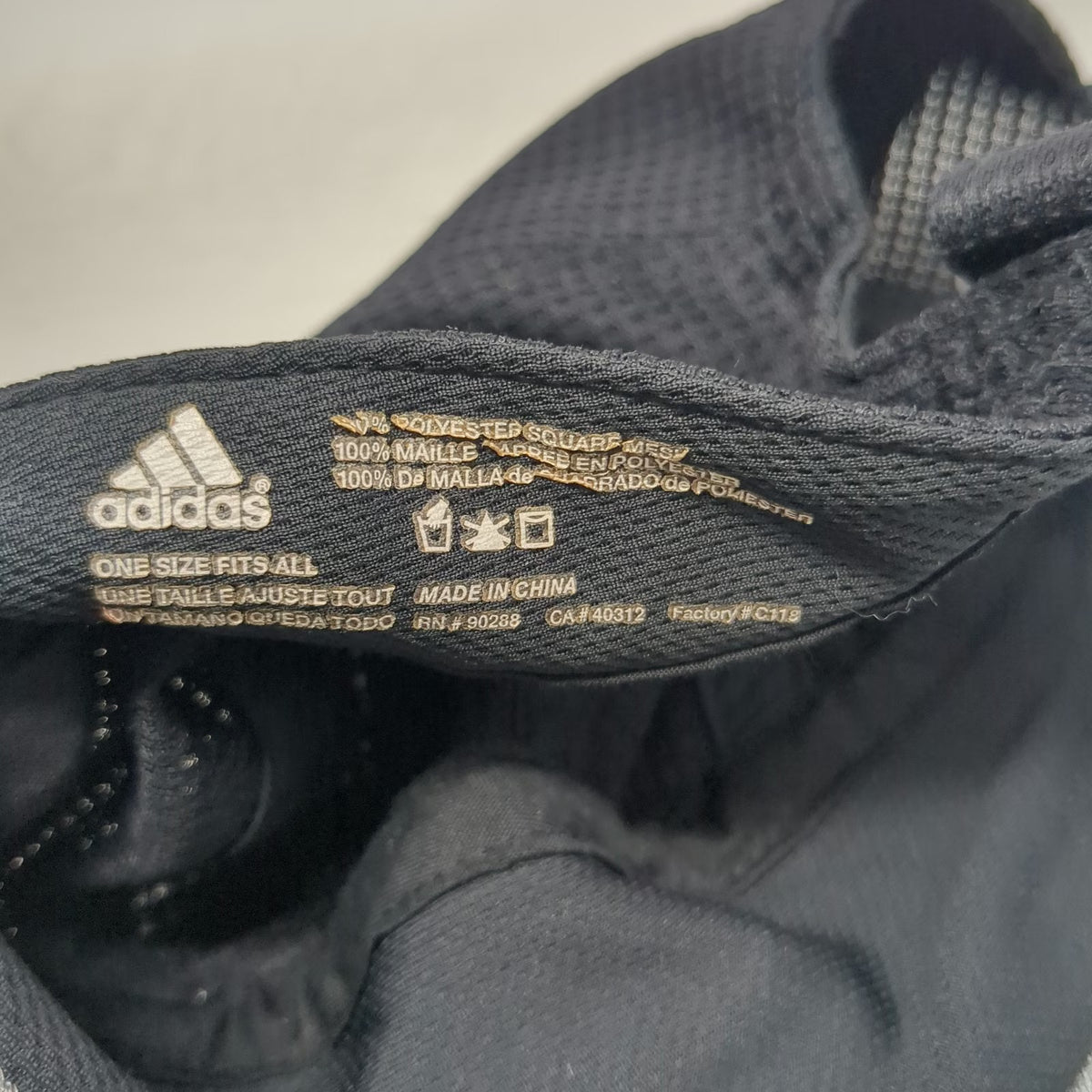 Adidas Baseball Cap Black One Size Climacool Mesh Strapback Breathable Hat