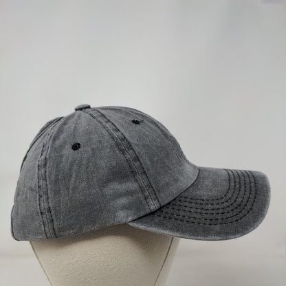 Unbranded Strapback Pony Cap Gray One Size Adjustable 6 Panel Blank Cotton