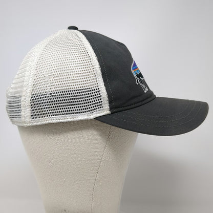 Patagonia Trucker Hat Gray One Size Mesh Back Bison Fitz Roy Sun Snapback Logo
