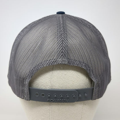 Richardson Trucker Hat Blue Gray One Size ABS Logo Mesh Snapback 112 Hat