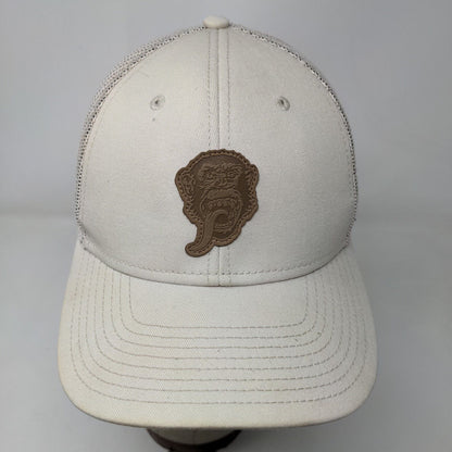 Gas Monkey Garage Men's Snapback Mesh Back Hat Tan OSFM Patch Logo Cotton Blend