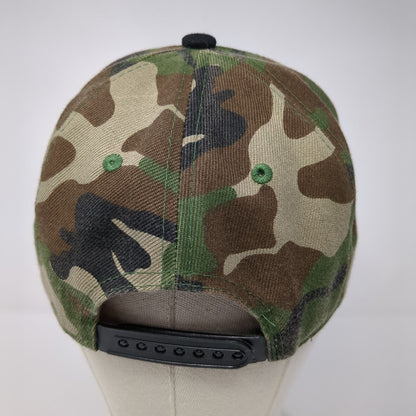 Crown Snapback Hat Camouflage One Size Adjustable Blank Vent Holes