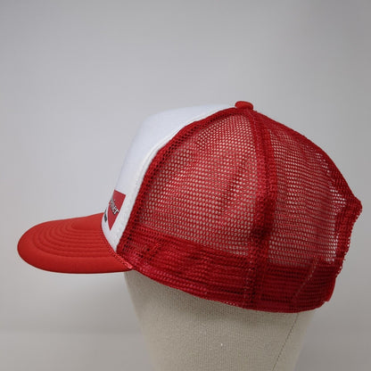 Budweiser Beer Snapback Rope Trucker Hat Red One Size Mesh Back