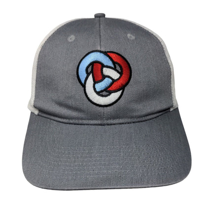 Port Authority Snapback Mesh Back Trucker Hat Gray One Size Embroidered