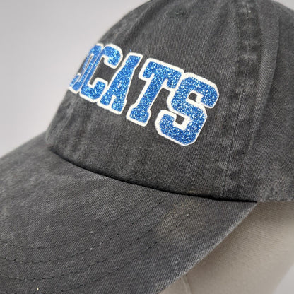 Wildcats Cheer Slideback Hat Gray One Size Adjustable Anvil 6 Panel
