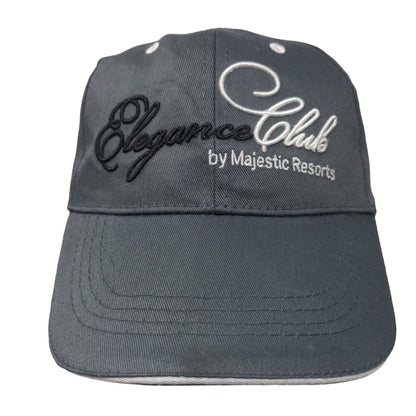 Elegance Club by Majestic Resorts Slideback Hat Gray One Size Embroidered