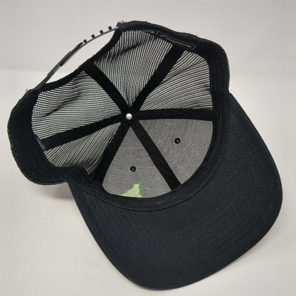 Idaho Snapback Trucker Hat Black One Size Adjustable Mesh Back Richardson