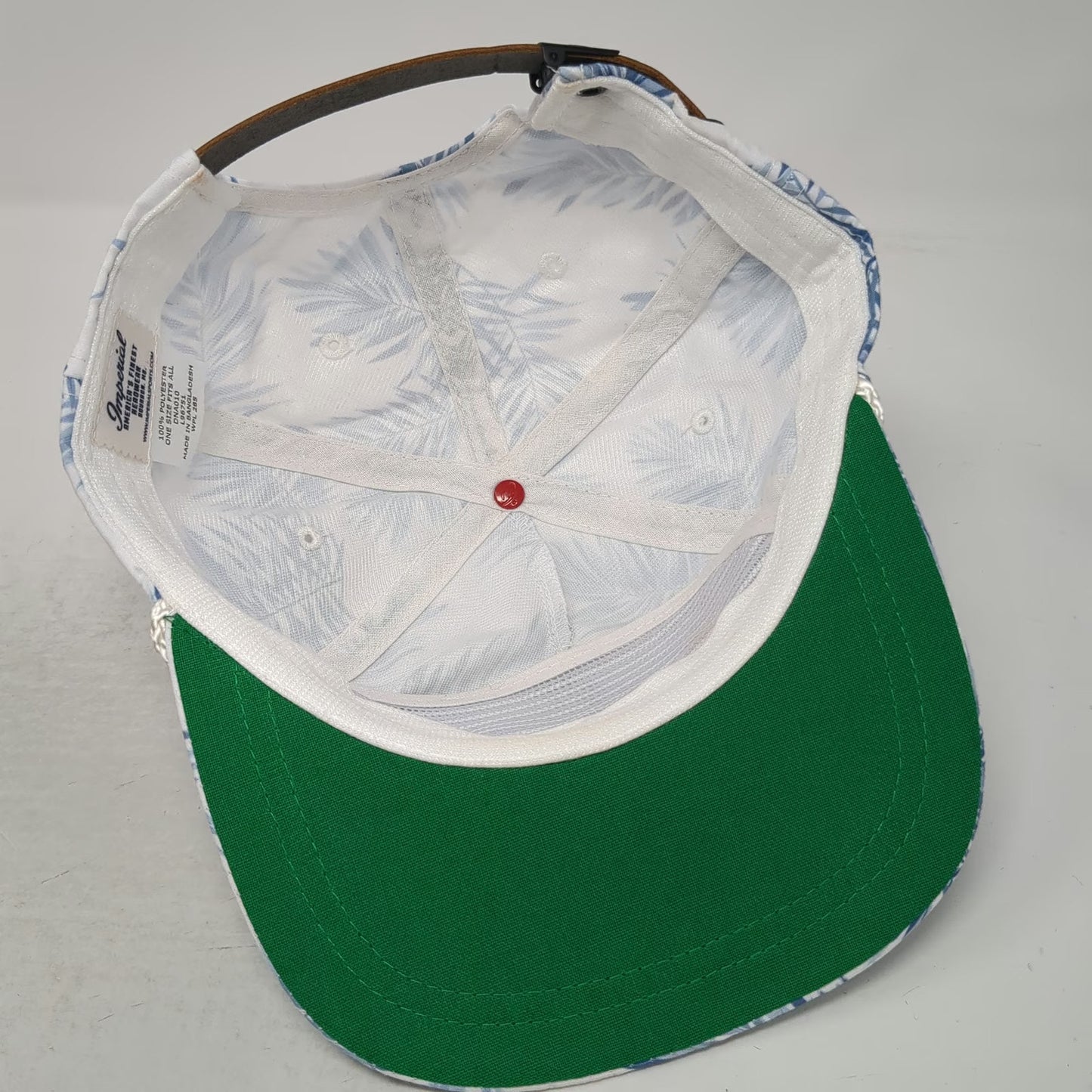 Imperial 5 Panel White Blue One Size Rope Rustic Tap Texas License Plate Hat