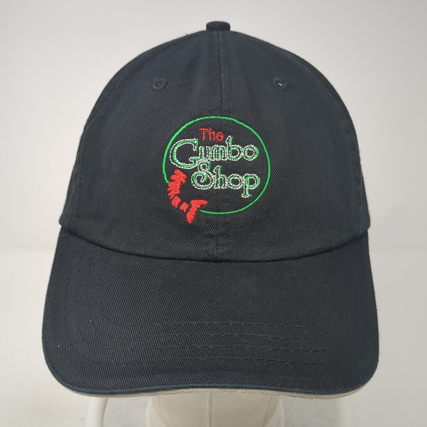 The Gumbo Shop Slideback Hat Black One Size Adjustable Embroidered