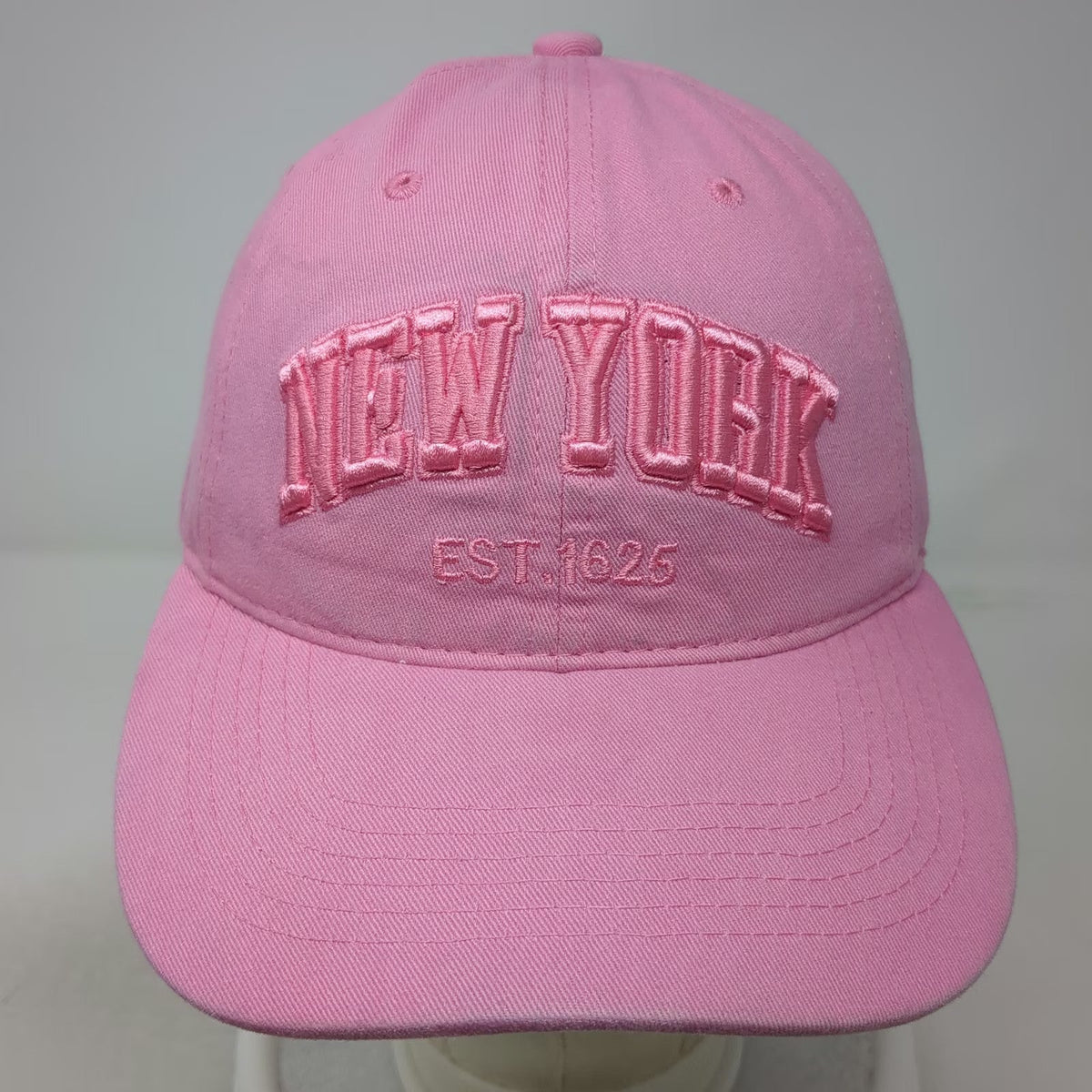 Pink One Size Baseball Cap New York Est 1625 City Cotton Embroidered Hat