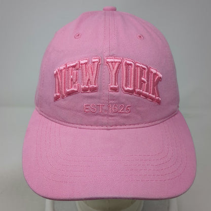 Pink One Size Baseball Cap New York Est 1625 City Cotton Embroidered Hat