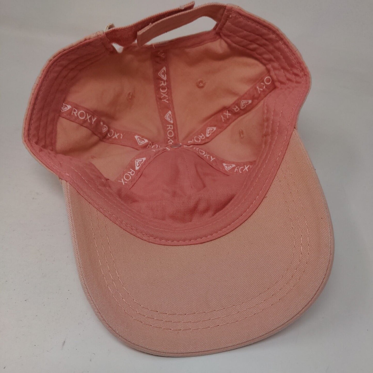 Roxy Strapback Hat Pink One Size Embroidered Adjustable Vent Holes