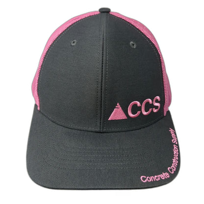 Richardson Trucker Hat Black Pink One Size Mesh Snapback CCS Concrete Supply