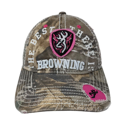 Browning The Best There Is Strapback Hat Camouflage OSFA Vent Holes