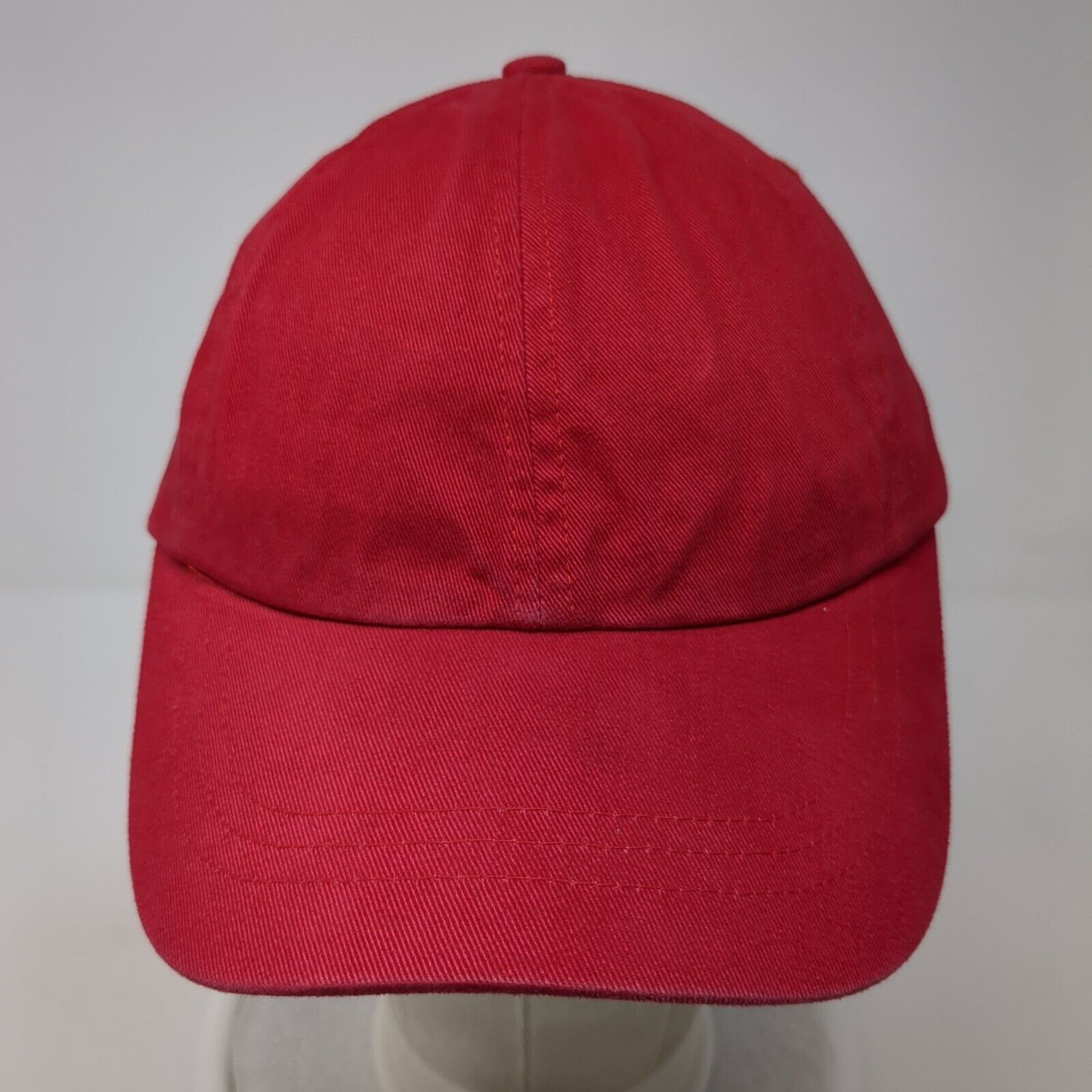 Unbranded Strapback Hat Red One Size Adjustable 6 Panel Blank Outdoor