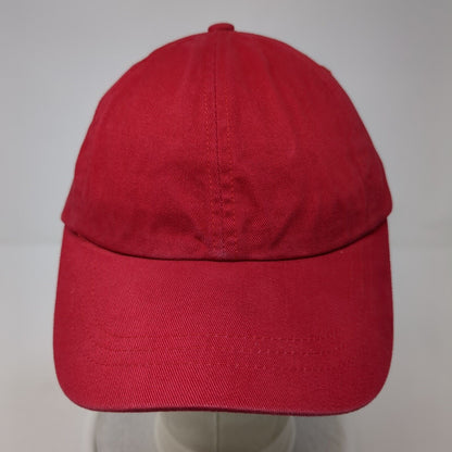 Unbranded Strapback Hat Red One Size Adjustable 6 Panel Blank Outdoor